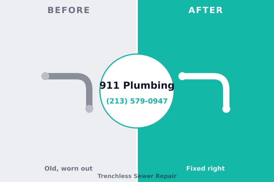 Before and after: plumbing repair Richwood, TX
